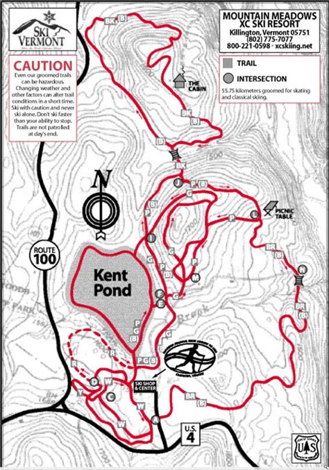 Mountain Meadows XC Trail Map | Liftopia