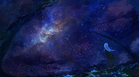 Anime Starry Night Wallpapers - Wallpaper Cave