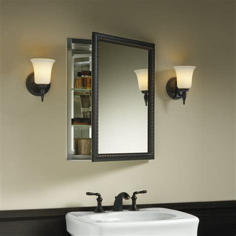 K-2967-BR1 Kohler Recessed or Surface Mount Framed 1 Door Medicine ...