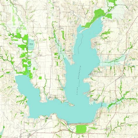 1963 Map of Lavon Lake Texas | Etsy