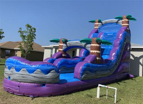 Tropical Rush - Water Slide Bounce House Rental - King of Bounce Houses