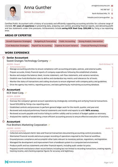 Accounting Resume Key Words