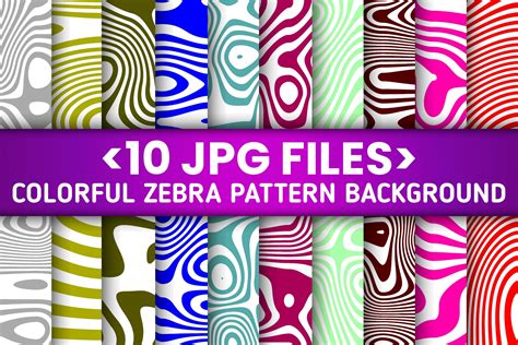 10 Set Zebra Pattern Background Part 2 Graphic by moolecule studio ...