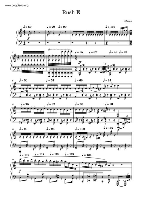 rush e - Sheet Music / Piano Score Free PDF Download - HK Pop Piano ...