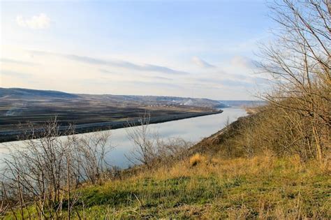 Premium Photo | View on the river Dniester in Ukraine