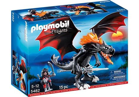 Playmobil 5482 Asian Dragon Knights Giant Battle Dragon with LED Fire ...