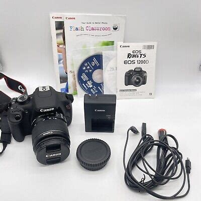 Canon EOS Rebel T5 1200D SLR Bundle w/ Bag, 18-55mm Lens, Accessories ...