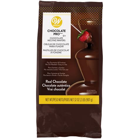 Wilton Chocolate Wafers for Chocolate Fountains or Fondue Chocolate, 32 ...