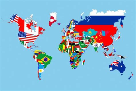 World Flag Map – Print A Wallpaper