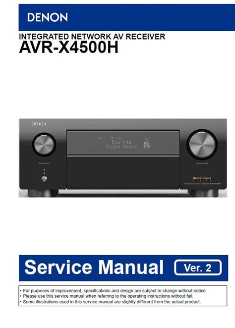 Denon AVR-X4500H Ver.2 Service Manual PDF (SBTDN2146)