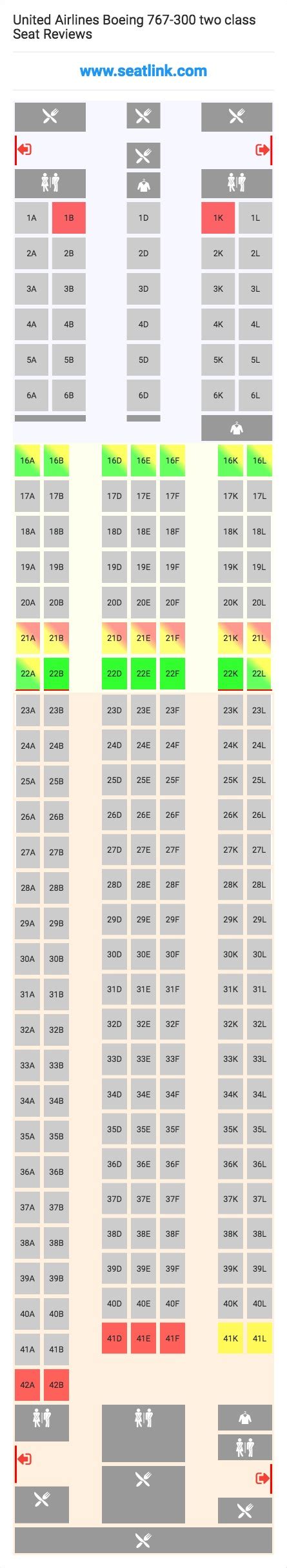 United Airlines Seat Map 767 300 | Two Birds Home