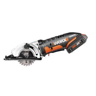 Worx Cordless Compact Circular Saw 20-Volt Battery Charger Set 3-3/8 in ...