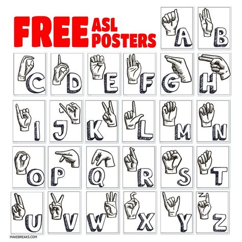 Printable Sign Language Alphabet