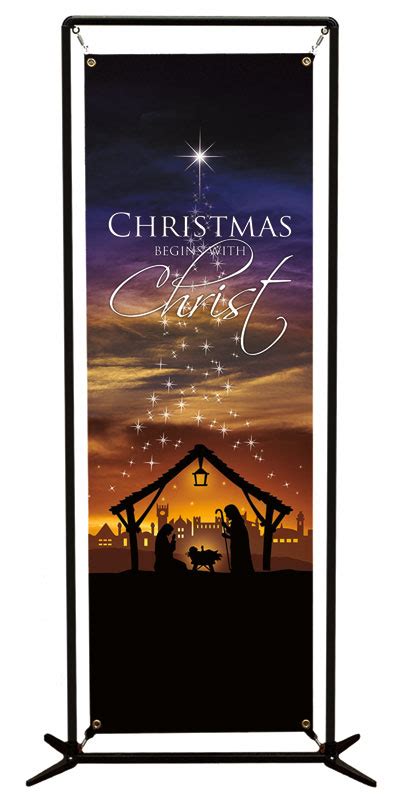 Christmas Begins Christ Banner - Church Banners - Outreach Marketing