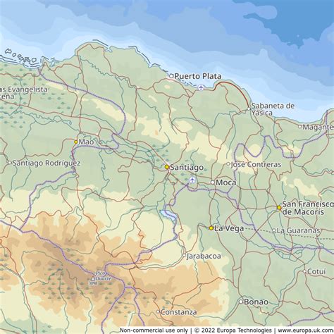 Map Dominican Republic Santiago - Share Map