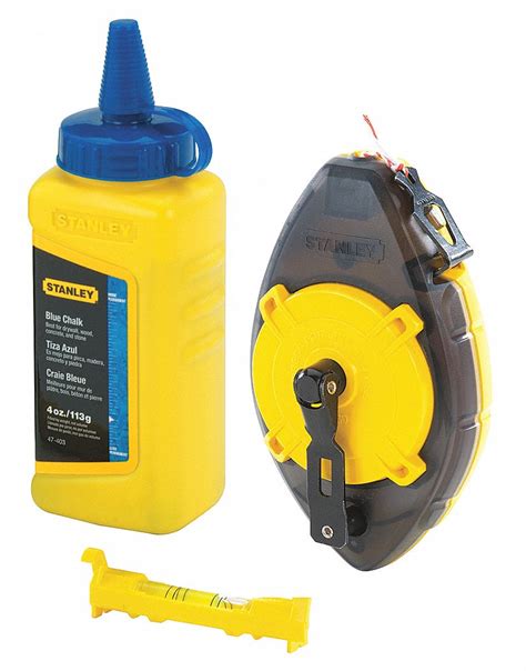 STANLEY Chalk Line Reel: 100 ft Line Lg (Ft.), 4 oz Fill Wt (Oz ...