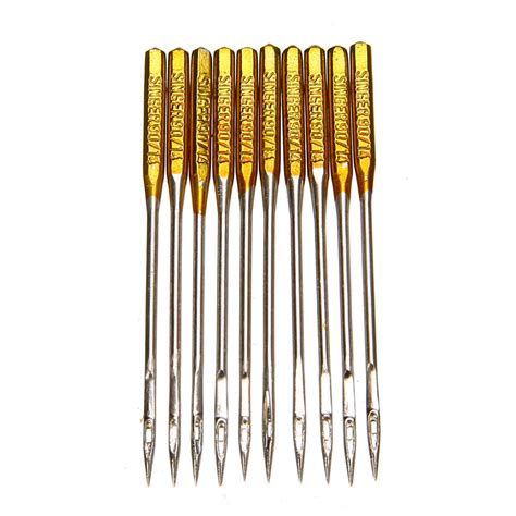 50pcs Sewing Machine Needles 90/14 No.14 Golden Steel Needle for Singer ...