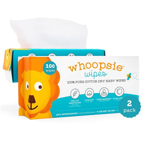 Amazon.com: 100% Pure Cotton Dry Wipes | 200 Count | Use Wet or Dry ...