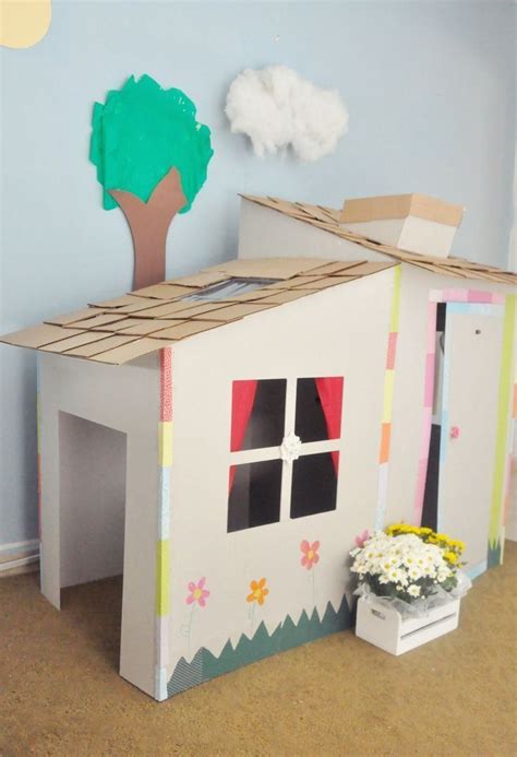 Cardboard kids' house inspiration | 1000 in 2020 | Cardboard houses for ...