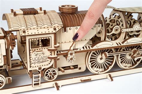 V-Express Steam Train with Tender mechanical model kit | Steam trains ...