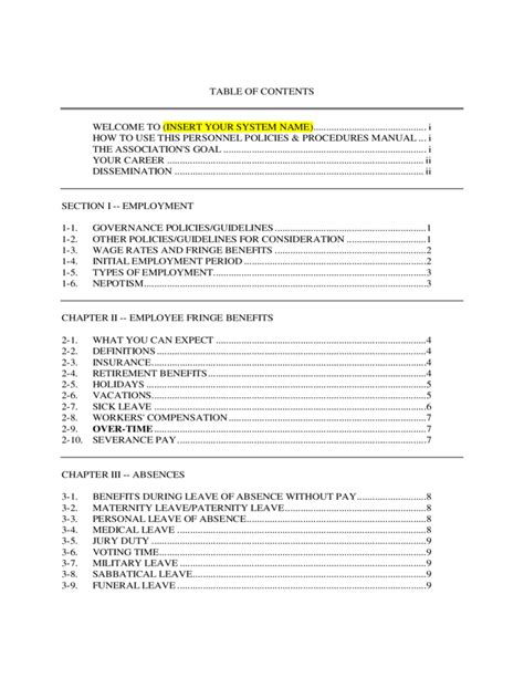 Policy Procedure Manual Template | Classles Democracy