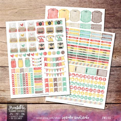 100+ Best Etsy Printable Planner Stickers - EtsyHunt