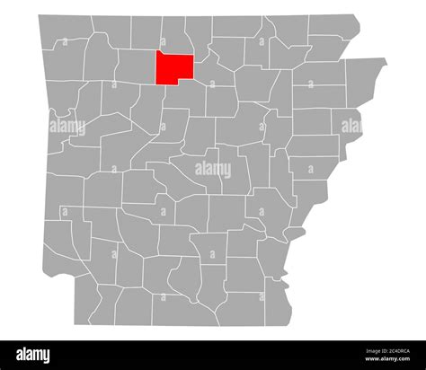 Map of Searcy in Arkansas Stock Photo - Alamy