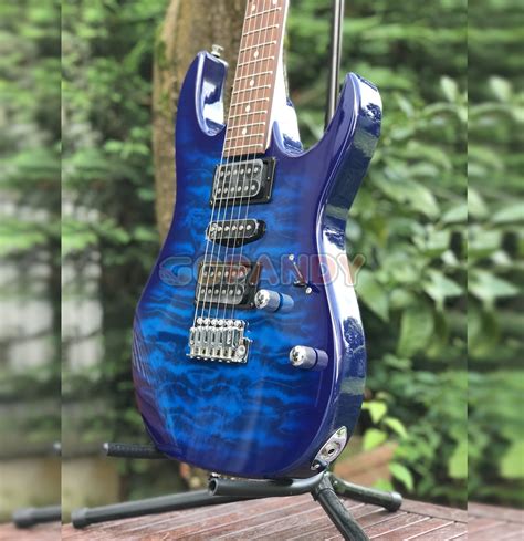 Ibanez GRX70QA RG GIO Series Electric Guitar (Transparent Blue Burst ...