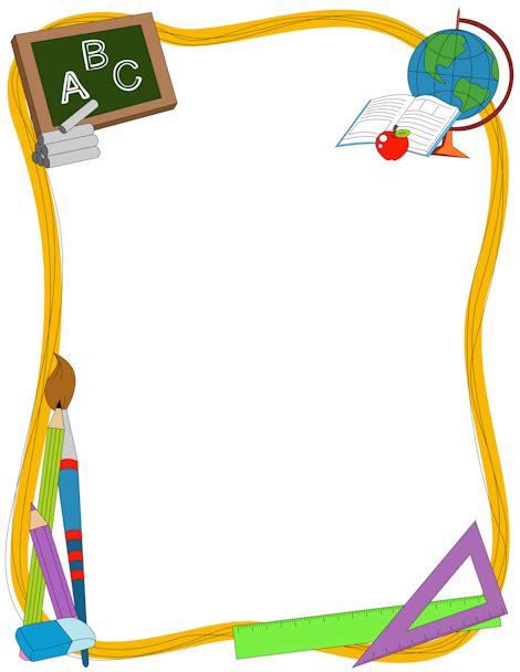 School Border: Clip Art, Page Border, and Vector Graphics