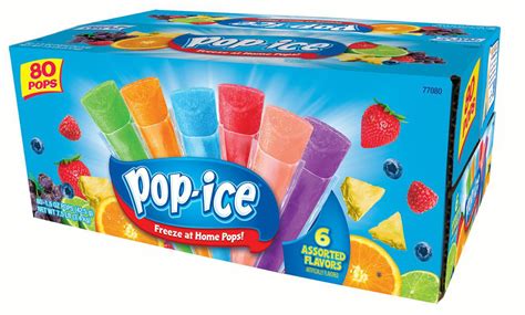 Pop-Ice Assorted Flavors Freezer Pops, 1.5 Fl. Oz., 80 Count – BrickSeek