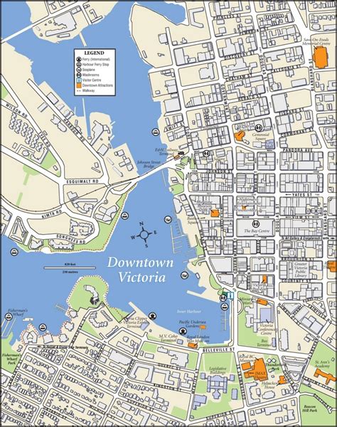 Victoria downtown map - Ontheworldmap.com