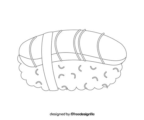 Sushi black and white clipart free download