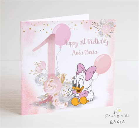 Birthday Card With Daisy Duck Age 1-9 | Etsy