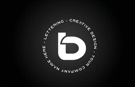 Circle B black and white alphabet letter logo icon design. Creative ...