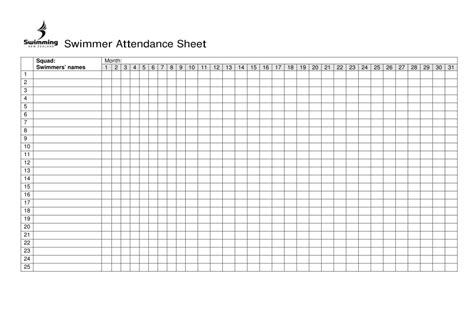 Attendance Spreadsheet regarding 10+ Printable Attendance Sheet ...