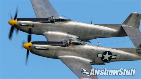 XP-82 Twin Mustang Engine Start and Flybys - Saturday - EAA AirVenture ...