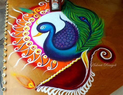 Pin by Sonal Baxi on Peacock | Colorful rangoli designs, Rangoli ...