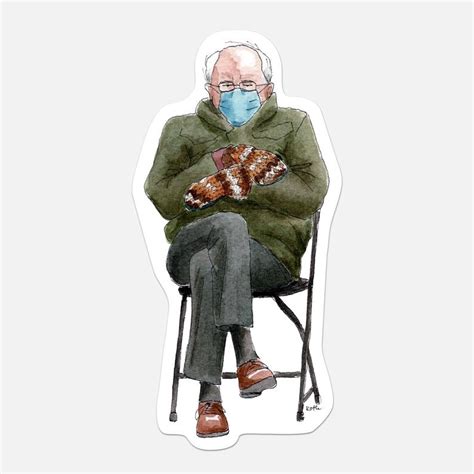 Bundle up Bernie meme turned into a sticker : r/memes