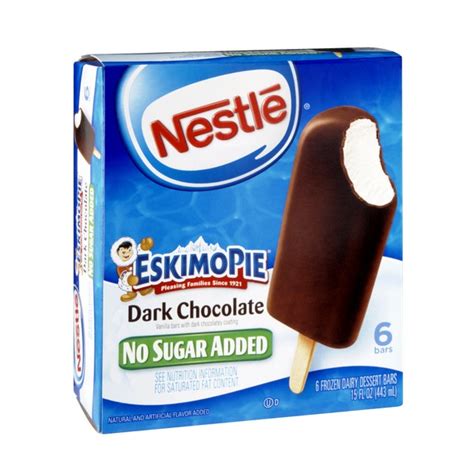 Nestle Eskimo Pie Bars Dark Chocolate No Sugar Added - 6 ct