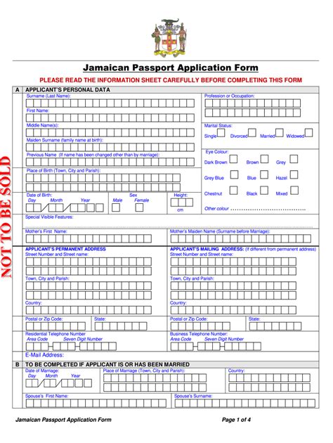 Renewal Of Jamaican Passport - Fill Online, Printable, Fillable, Blank ...