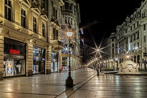 Belgrade Knez Mihailova Street Night Stock Photos - Free & Royalty-Free ...