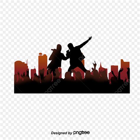 Rock Concert Silhouette PNG Transparent, Rock Concert Vector, Concert ...