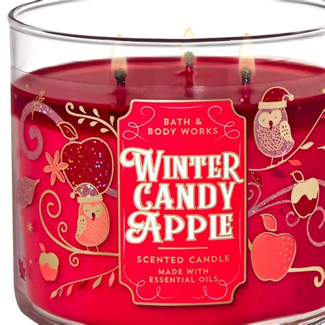 Bath & Body Works Holiday Traditions: 3 Wick Candle Winter Candy Apple ...