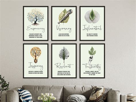 Exclusive Set of 6 Leadership Quotes Wall Art Inspiring - Etsy