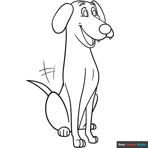 Cartoon Dog Coloring Page | Easy Drawing Guides