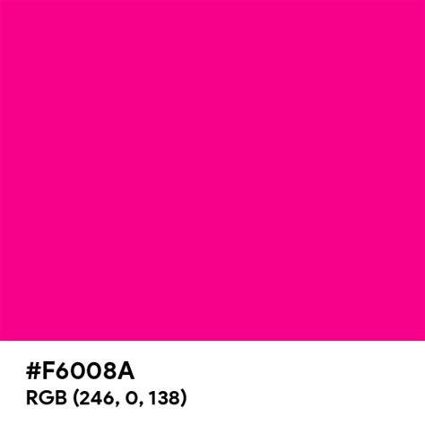 Magenta CMYK color hex code is #F6008A