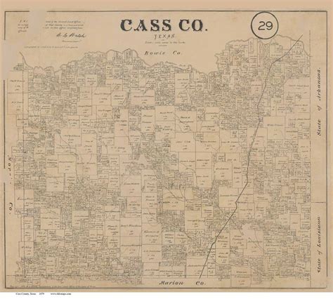 Cass County Texas 1879 - Old Map Reprint - OLD MAPS