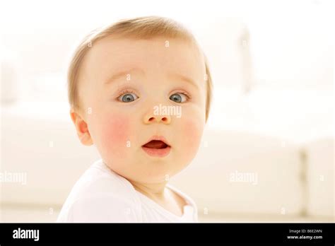 Surprised baby boy Stock Photo - Alamy