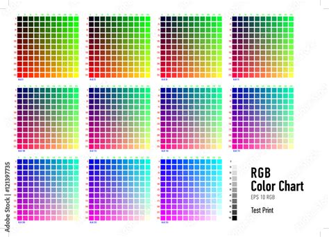 Vetor de RGB Press Color Chart do Stock | Adobe Stock