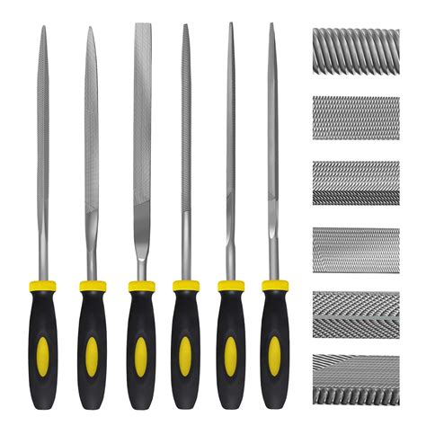 Buy Needle File Set, 6 Pieces Hand Metal Files, Hardened Alloy Strength ...